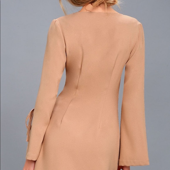 Fifth Label Jeanne Beige Long Sleeve Dress - Picture 3 of 6